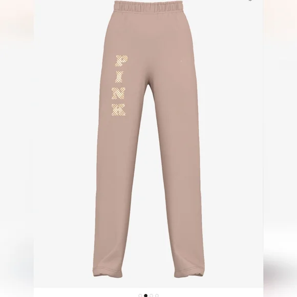 New VS New Vs PINK Ivy Fleece Campus Sweatpants Damaged - Picture 2 of 6